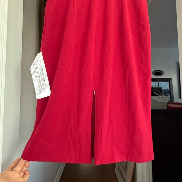 NWT - Dress the Population - Gloria Front Zip Sheath Dress Garnet Red - Large - Picture 2 of 7